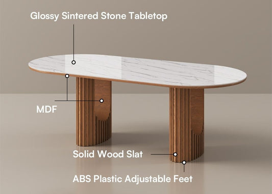 Silvo 79" Table (Glossy White)
