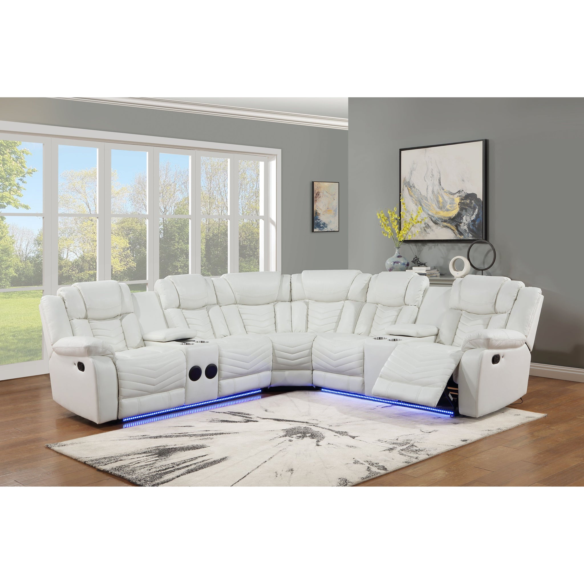S2021 Lucky Charm Sectional (White)