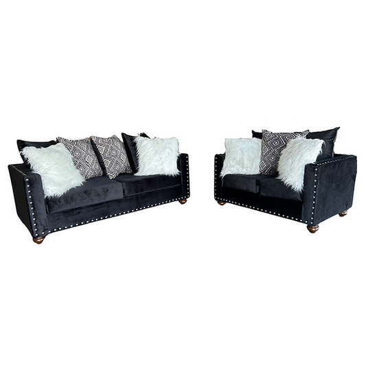 S315 Black Sofa & Loveseat
