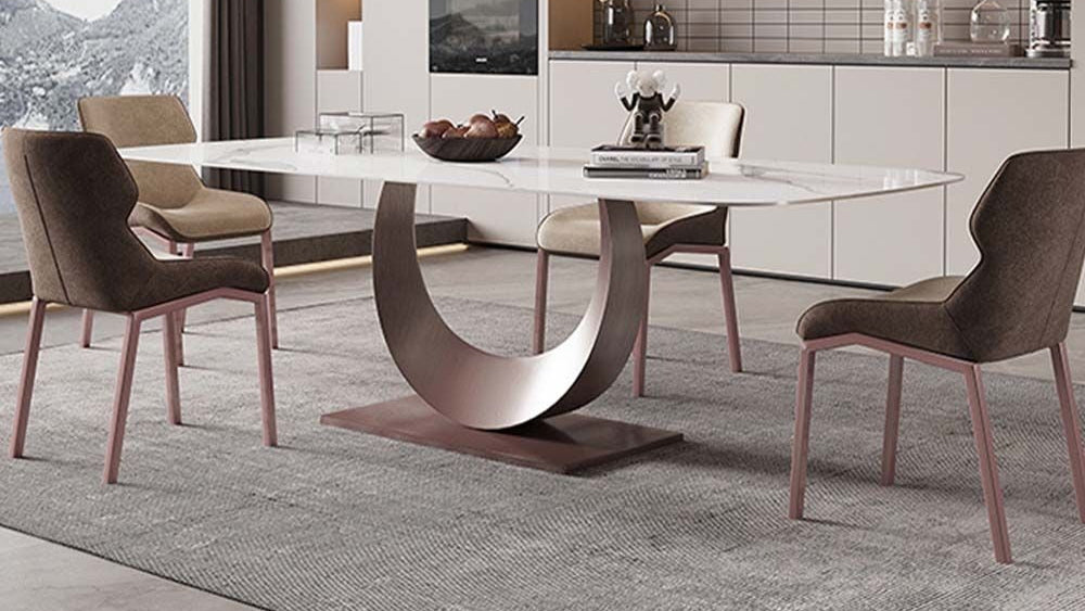 71" Tommy White Top Dining Table