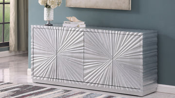 A-C10 Selene Silver Leaf Console