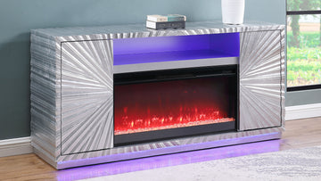 A-F06 Selene Silver Leaf Fireplace
