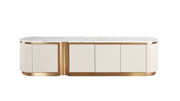 Valente TV Console (Cream White)