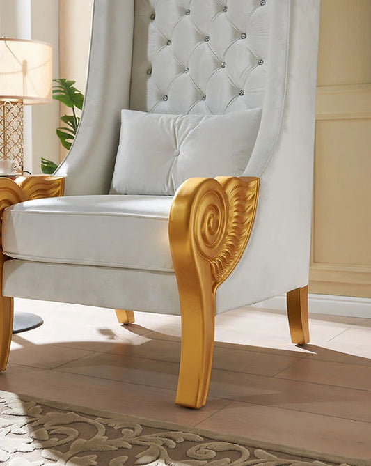 A-CH02 Throne 62.5" Tall (White)