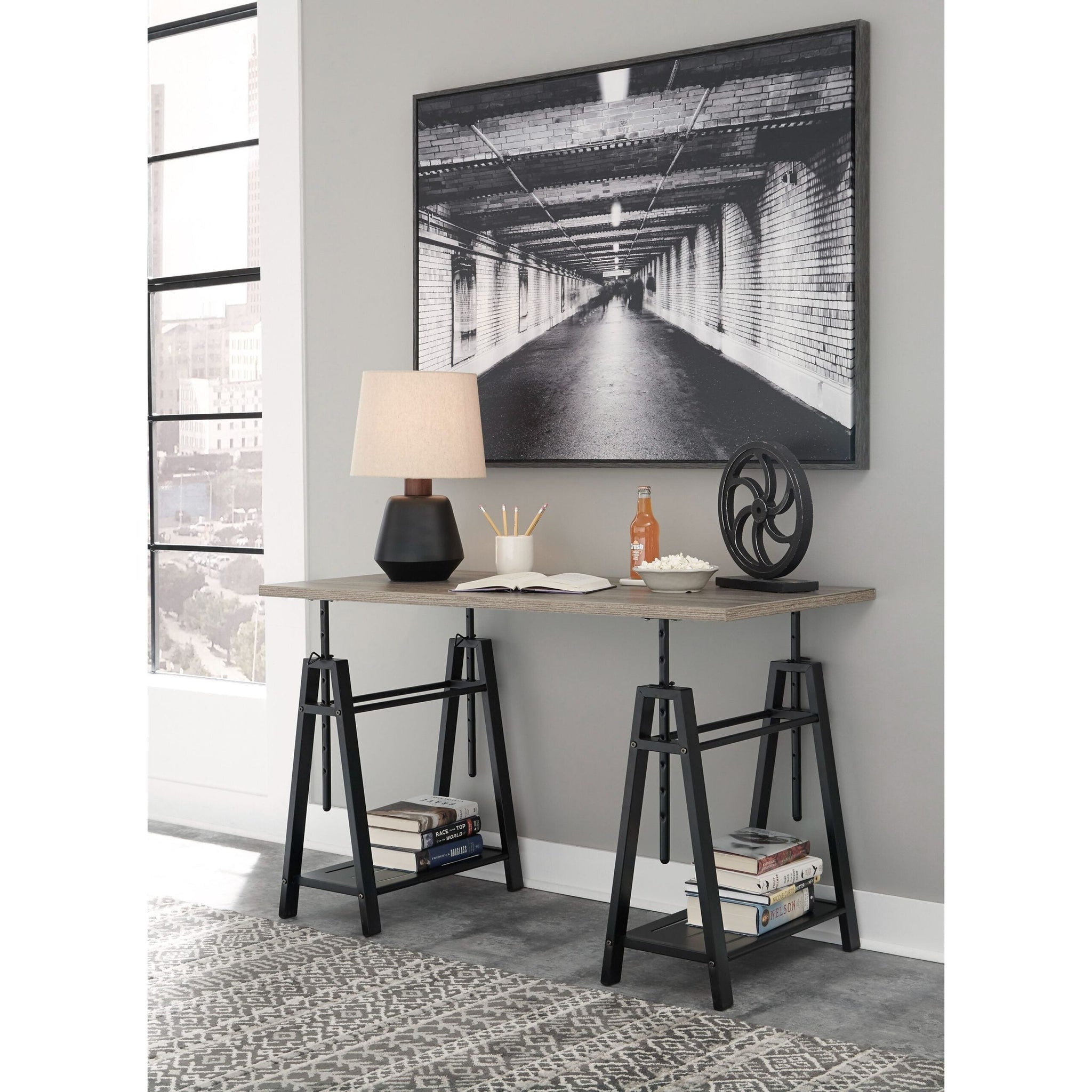 Ashley Z14302 Irene Adjustable Height Desk